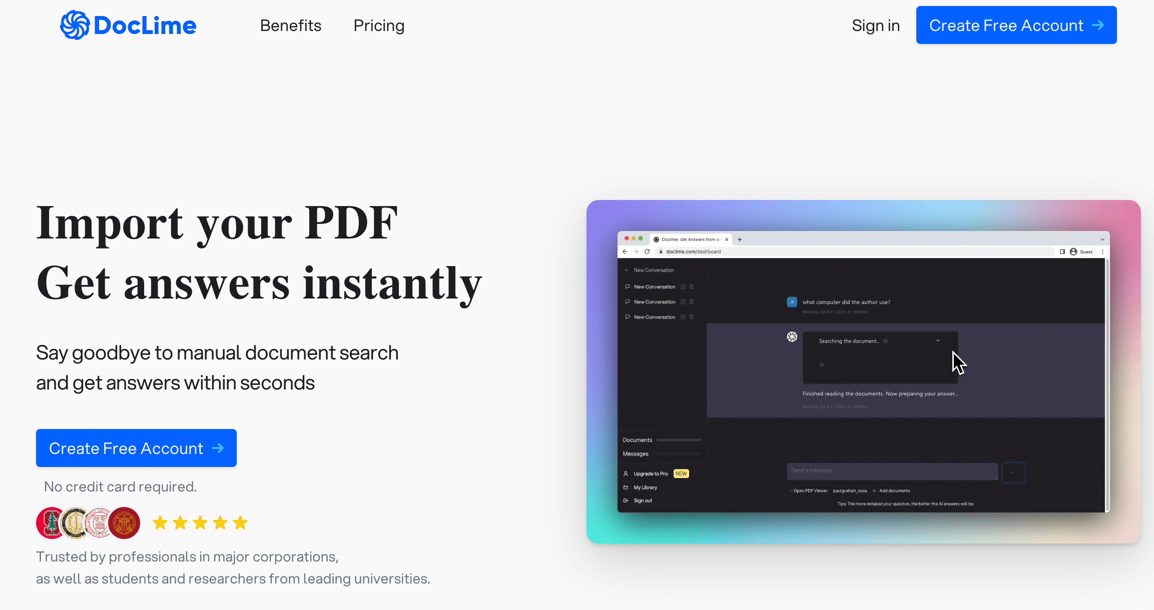 Doclime AI | Просто импортируйте PDF-файл и получите мгновенные результаты | Generator-online.com