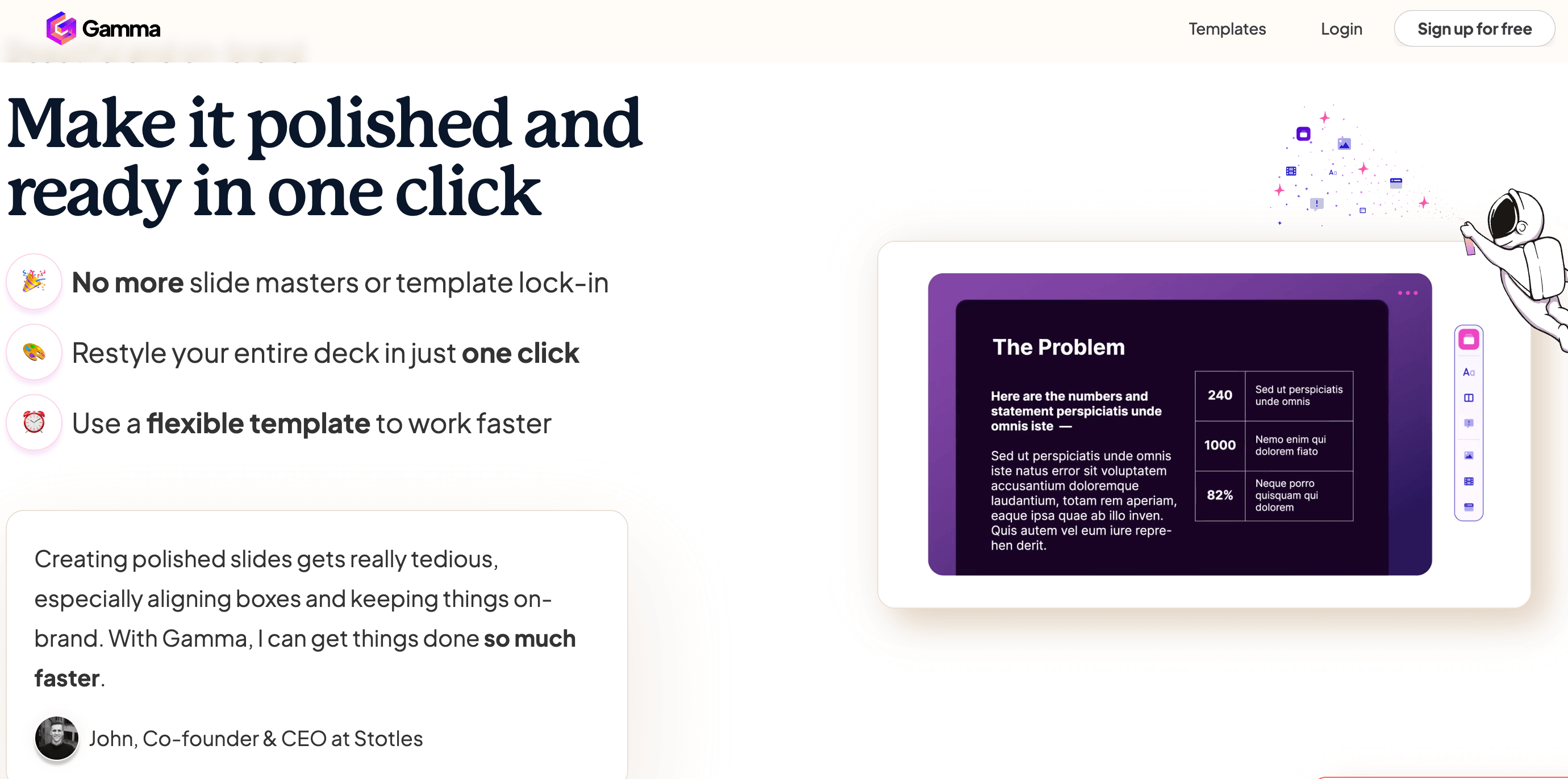 Gamma AI | Поможет вам создать презентацию, документ или веб-страницу в считанные минуты | Generator-online.com