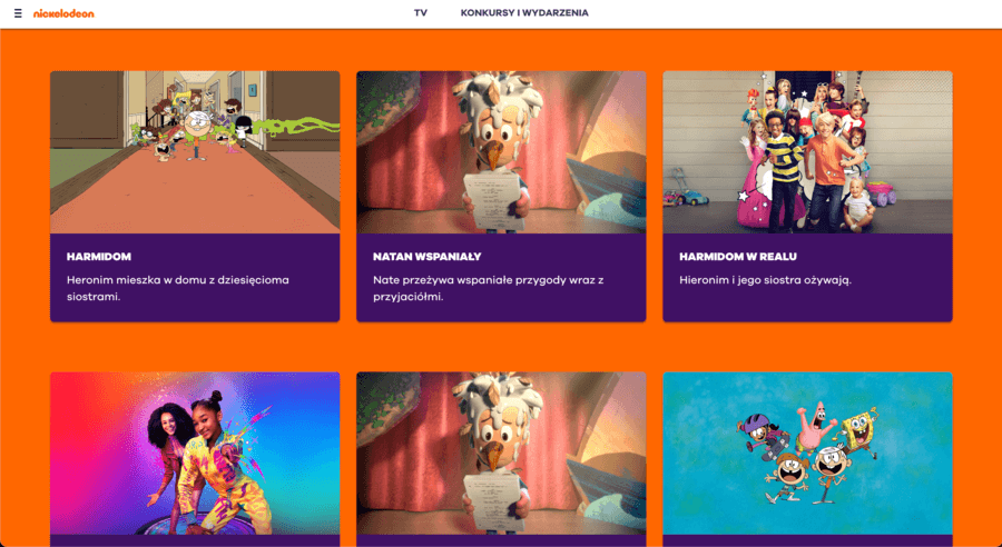 Психология цвета в веб дизайне, оранжевый, Nickeldoon | Generator-Online.com